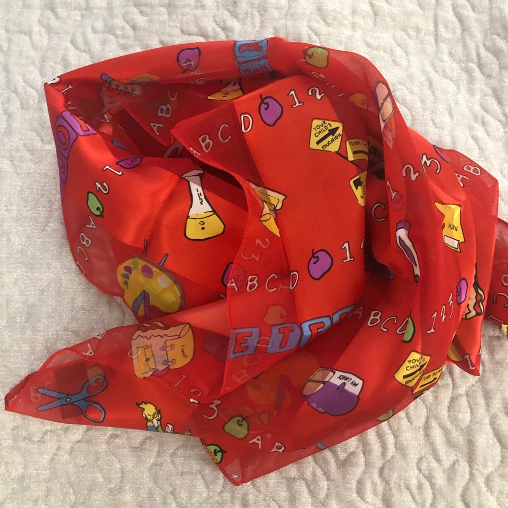 Cute Teacher School Themed Scarf